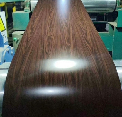 Coil de galvanisation à chaud Ppgi Finition en bois Coil d'acier galvanisé prépeint avec service de découpe certifié JIS