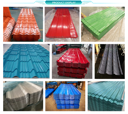 Largeur 600-1250 mm Taille/Dimension/Épaisseur personnalisée RAL 9002 Couleur gris blanche enduite PPGI Carreaux de tôle de toit en acier ondulé