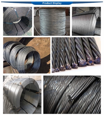 Fil de haute traction non allié destiné à la construction Pré-tensé Franges de béton liées PT câbles Pré-tensant Franges d'acier