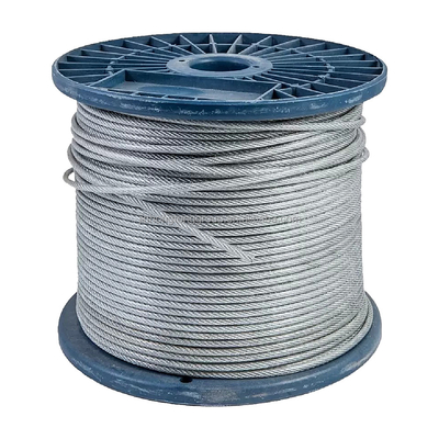 Non-alliage 1x7 Diamètre ASTM A 475 haute traction galvanisé 7 fil 0,33 mm fil d'acier galvanisé câble en acier