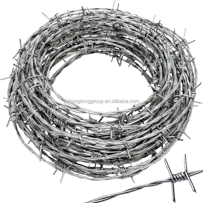Fil barbelé galvanisé trempé à chaud BWG16 soudé avec protection anti-corrosion