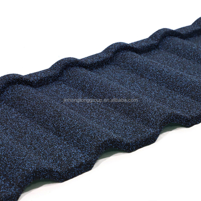 Style de conception contemporain ASTM Carreaux de toiture revêtus de pierre revêtue de couleur avec longueur personnalisée
