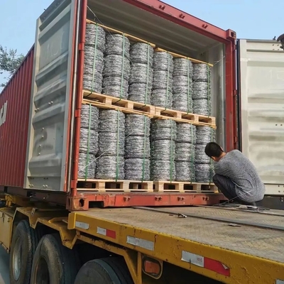 ASTM 6 8 9 10 12 14 18 20 Fil barbelé galvanisé trempé à chaud avec longueur de barbelé et exigences du client en matière de fil de fer
