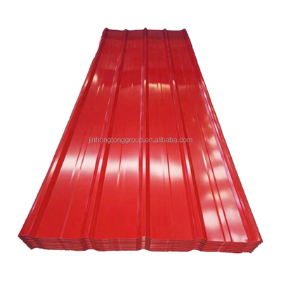 2001-3600mm Longueur feuille de toiture revêtue de couleur de vin rouge aux Philippines Ppgi feuille ondulée pour la construction avancée