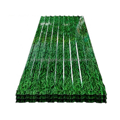 RAL personnalisé DX51d SGCC Couleur revêtue PPGI Toiture en acier ondulé Plaque de toiture métallique couleur pour la construction de bâtiments