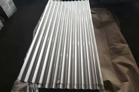 4*8 Plaque de toiture en acier ondulé galvalume Z30 à 275 g de zinc d'aluminium revêtu de dureté standard et moyenne ASTM
