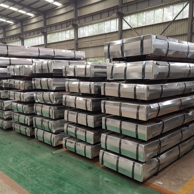 ASTM Standard 0,12-0,8 mm Épaisseur du matériau de construction personnalisé Dx51d Dx52d Dx53d Galvanisée Galvalume aluminium tôle de toiture ondulée