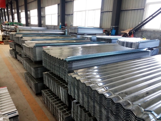ASTM Standard 0,12-0,8 mm Épaisseur du matériau de construction personnalisé Dx51d Dx52d Dx53d Galvanisée Galvalume aluminium tôle de toiture ondulée
