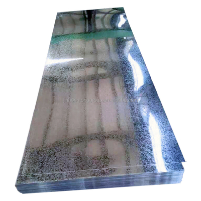 Couche de zinc 20g-275g/m2 Plaques d'acier galvanisées à chaud à spangle régulier DX51D Z100 pour matériaux de construction