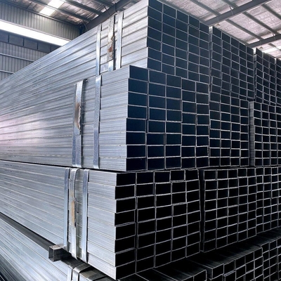 Tubes rectangulaires en acier au carbone avec une épaisseur de couche enduite galvanisée à chaud de 100 à 800 g