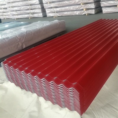 Carreaux de toiture en acier ondulé PPGI revêtus de couleur chocolatée sur mesure RAL 8017 de 0,2 à 4 mm d'épaisseur et de largeur de 600 à 1250 mm