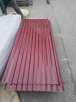 3601-3660mm soudage professionnel bâtiment prépeint couleur revêtue en acier ondulé tôle de toiture métallique revêtue de zinc carreaux de toiture