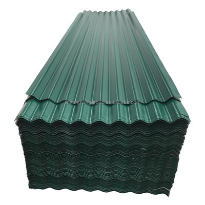 SGCC feuille galvanisée de couleur ondulée dure moyenne DX51D DX52D 0,5 mm 0,8 mm feuille de toiture PPGI verte pour vos besoins