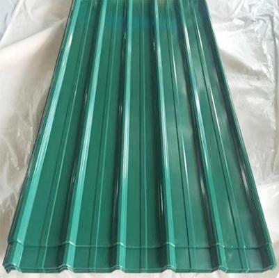 SGCC feuille galvanisée de couleur ondulée dure moyenne DX51D DX52D 0,5 mm 0,8 mm feuille de toiture PPGI verte pour vos besoins