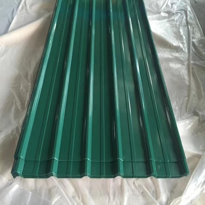 SGCC feuille galvanisée de couleur ondulée dure moyenne DX51D DX52D 0,5 mm 0,8 mm feuille de toiture PPGI verte pour vos besoins