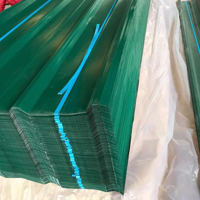 Carreaux de toiture en acier ondulé de couleur zinc galvanisé PPGI tôle revêtue pour la construction à 0,2 4 mm épaisseur ASTM Standard