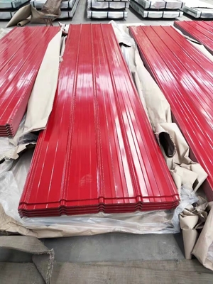 SGCC/CGCC/DX51D Z/Q195-Q345 PPGI Coil en acier revêtu de couleur tôle d'acier prépeinte GI GL Matériaux de construction PPGI Vague