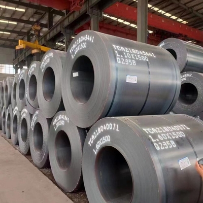 600-2000 Largeur Prime Bonne résistance Astm A36 Q235 Q345 SS400 bobine en tôle d'acier laminée à chaud avec traitement de décoiling