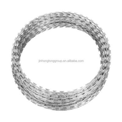 500 mm de diamètre serpent fil de rasoir fil de fer Concertina type de rasoir croisé rasoir anti-escalade lame fil de fer barbelé 304 acier inoxydable