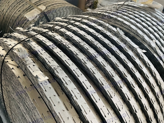 500 mm de diamètre serpent fil de rasoir fil de fer Concertina type de rasoir croisé rasoir anti-escalade lame fil de fer barbelé 304 acier inoxydable