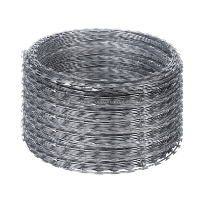 Protection contre l'escalade de l'isolation routière Barbe à lame soudée avec 900 mm de bobine et une distance de 7,5 cm à 15 cm