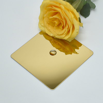 Peinture PVD Miroir couleur dorée en acier inoxydable plaque décorative 310S 410 430 304 SS Plaque pour la décoration intérieure