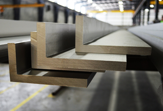 Construction de barres d'angle en acier inoxydable 304 avec une surface BA/2B/NO.1/NO.3/NO.4/8K/HL/2D/1D