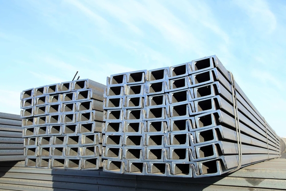 Acier en acier au carbone non allié de type U, laminé à chaud, en acier à U pour support structurel dans les matériaux de construction