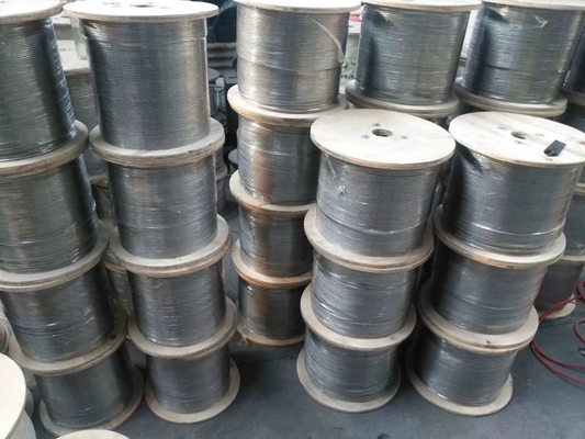 Chine usine d'or fil d'acier inoxydable câble SS fil de corde 314 fil noir en acier inoxydable fil suspendu