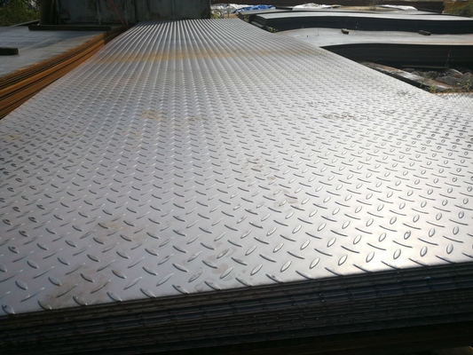 Bon prix SS400 Q235 Q345 Charbon acier déchirure goutte à goutte motif plaque à carreaux galvanisée plaque à carreaux/feuilles plaques à carreaux