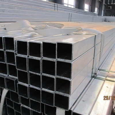 q235b q345 st52 100*100 gi tubes en acier galvanisé de 90 mm tubes carrés creux pour la construction