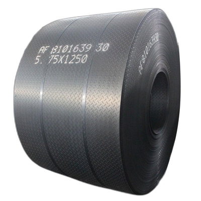 Coil d'acier à carreaux A36 laminé à chaud, plaque d'acier doux ST52 et feuille à carreaux S235JR polyvalent et de haute qualité
