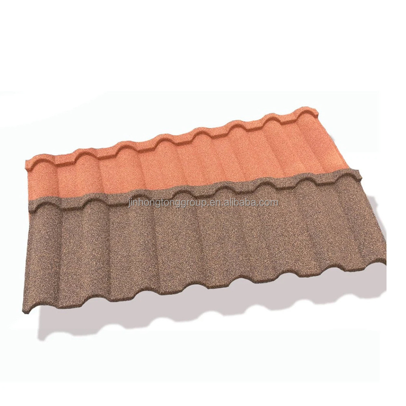 Longueur personnalisée Carreaux de toiture revêtus de pierre dure Dureté et durabilité pour des performances optimales