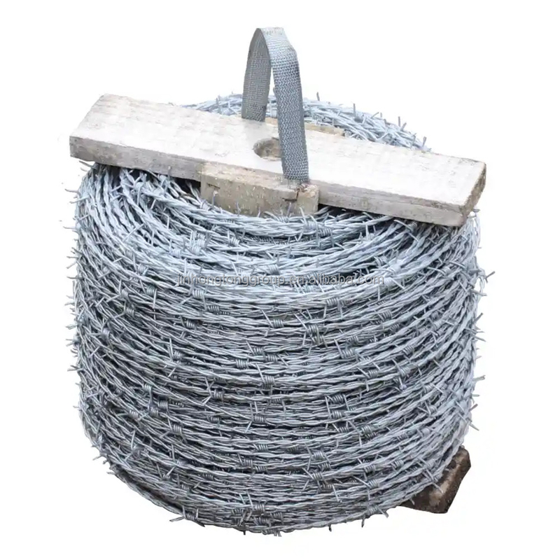 ASTM 6 8 9 10 12 14 18 20 Fil barbelé galvanisé trempé à chaud avec longueur de barbelé et exigences du client en matière de fil de fer