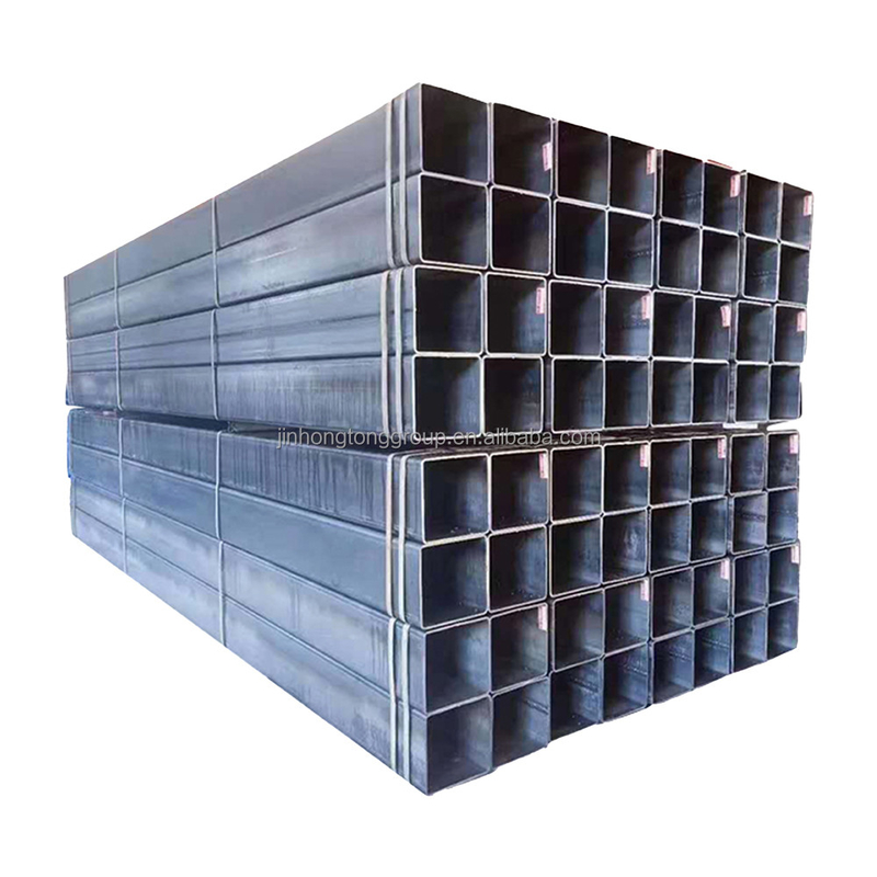 Forme de section rectangulaire galvanisée à chaud SHS 40x40 tube carré tuyau en acier ondulé avec plafond de tuyau en plastique