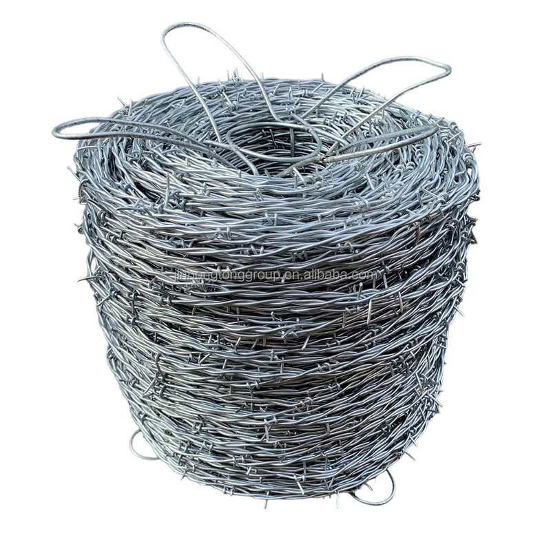 Fil barbelé en acier inoxydable galvanisé recouvert avec la longueur de la barbe et les échantillons disponibles