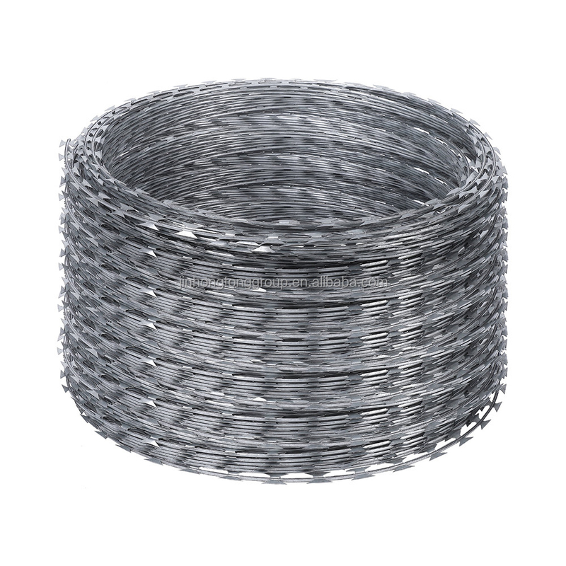 L'acier électro galvanisé à chaud Bto-22 Cbt-60 Cbt-65 Concertina fil barbelé à rasoir pour l'agriculture / animal 200m 300m 400m 500m