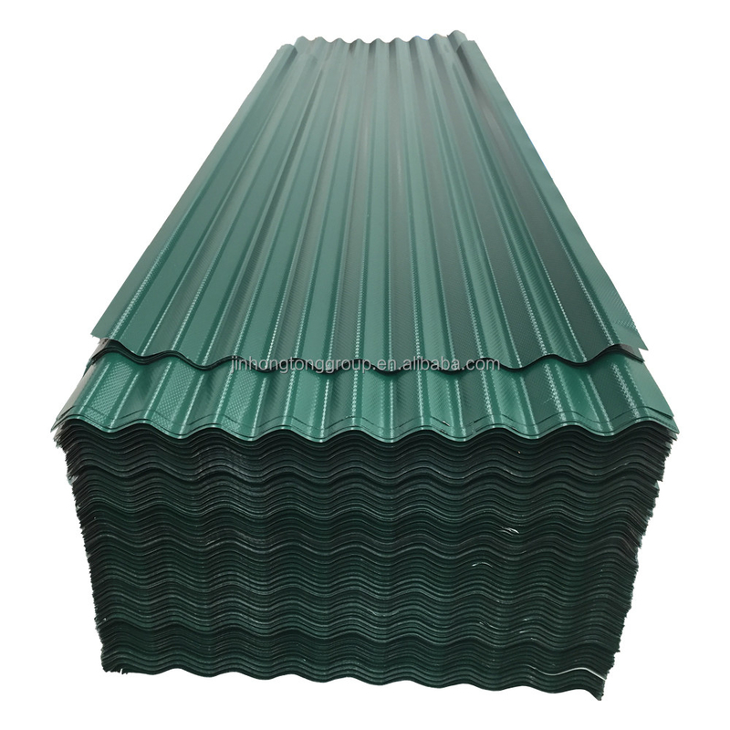 SGCC feuille galvanisée de couleur ondulée dure moyenne DX51D DX52D 0,5 mm 0,8 mm feuille de toiture PPGI verte pour vos besoins