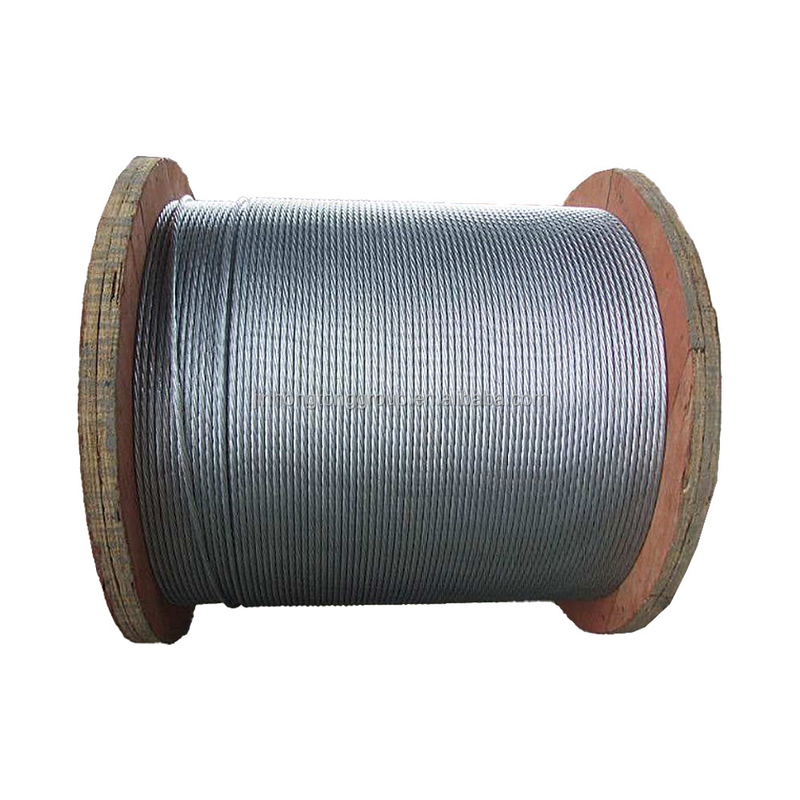 Poids de la bobine 10 kg-800 kg/bobine 6x36 6x19 Grue à treuil Hausse de câble de câble d'acier sur mesure acier au carbone galvanisé CCS coupe libre