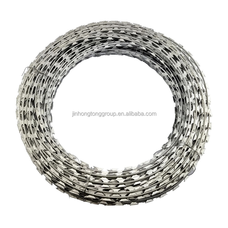 360-1000mm Diamètre de bobine Vitesse double fil barbelé à rasoir tordu La solution ultime pour la protection des prairies