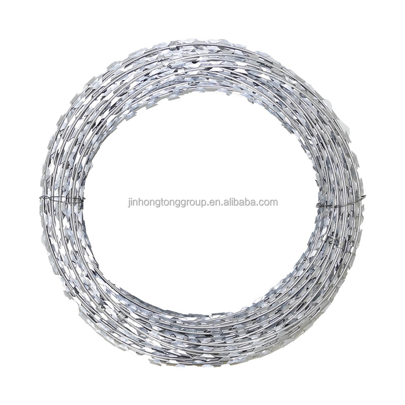 500 mm de diamètre serpent fil de rasoir fil de fer Concertina type de rasoir croisé rasoir anti-escalade lame fil de fer barbelé 304 acier inoxydable