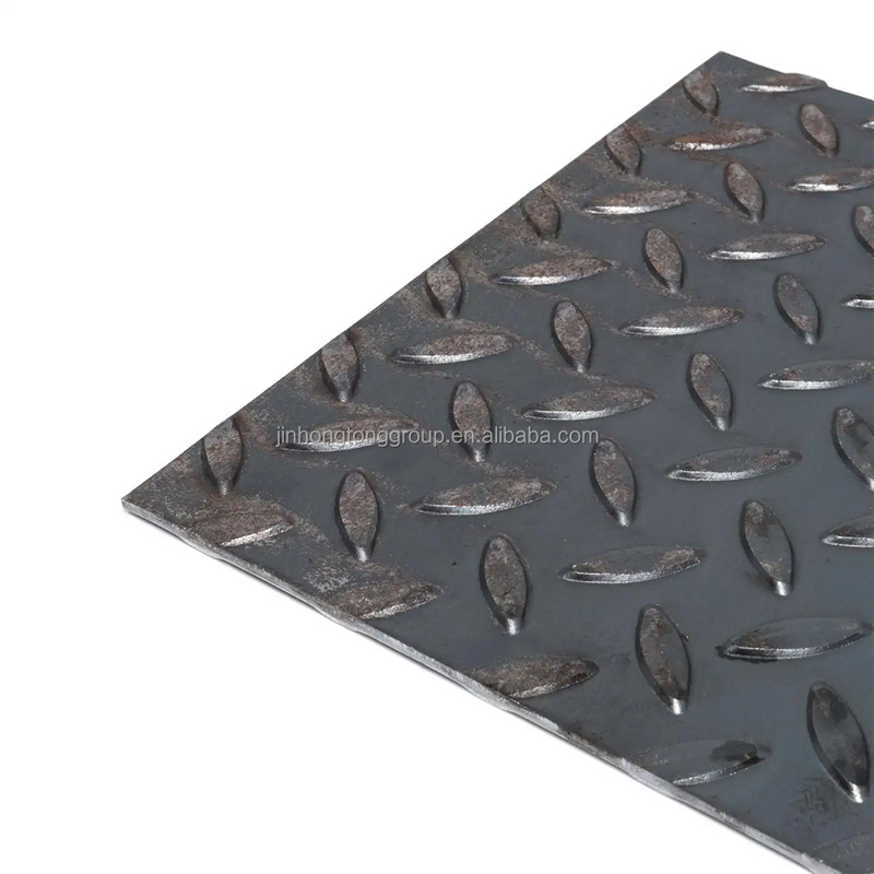 347 ASTM Standard S235 Calculateur de poids de plaque à carreaux 4,5 mm Anti-dérapant MS Plaque de plancher à carreaux en acier doux