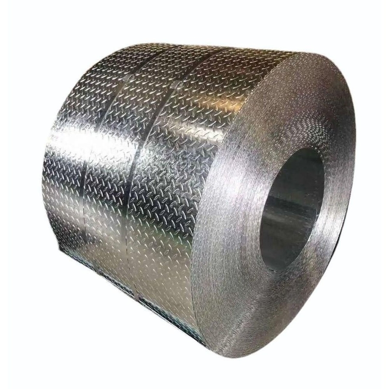 Coil d'acier à carreaux A36 laminé à chaud durable, plaque d'acier douce ST52, feuille à carreaux S235JR Options fiables et de haute performance
