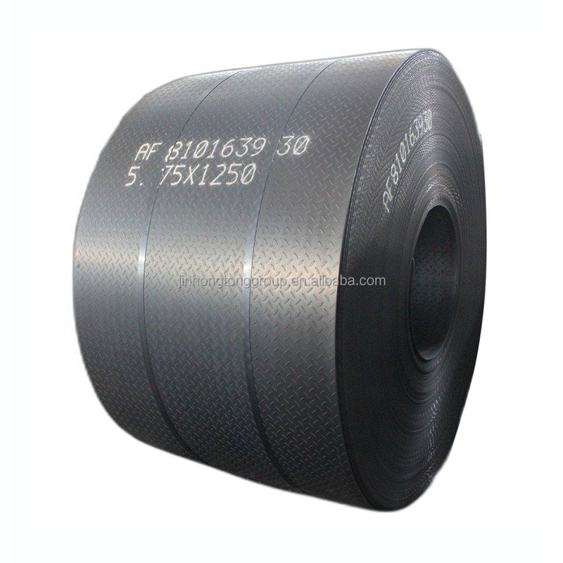 Coil d'acier à carreaux A36 laminé à chaud, plaque d'acier doux ST52 et feuille à carreaux S235JR polyvalent et de haute qualité