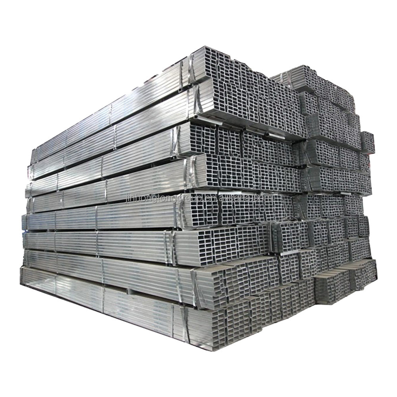 Tubes carrées 50x50 mm Tubes noirs rectangulaires en fer 1,8 mm d'épaisseur Tubes carrés galvanisés à chaud